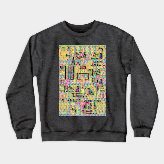 Egyptian wall Crewneck Sweatshirt by indusdreaming